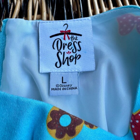 DISNEY PARKS Mickey Minnie Snacks Dress Girls L 12 Disney Dress Shop Food Icons - Picture 9 of 10